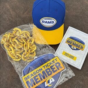 Blue and Yellow Rams Cap with Accessories